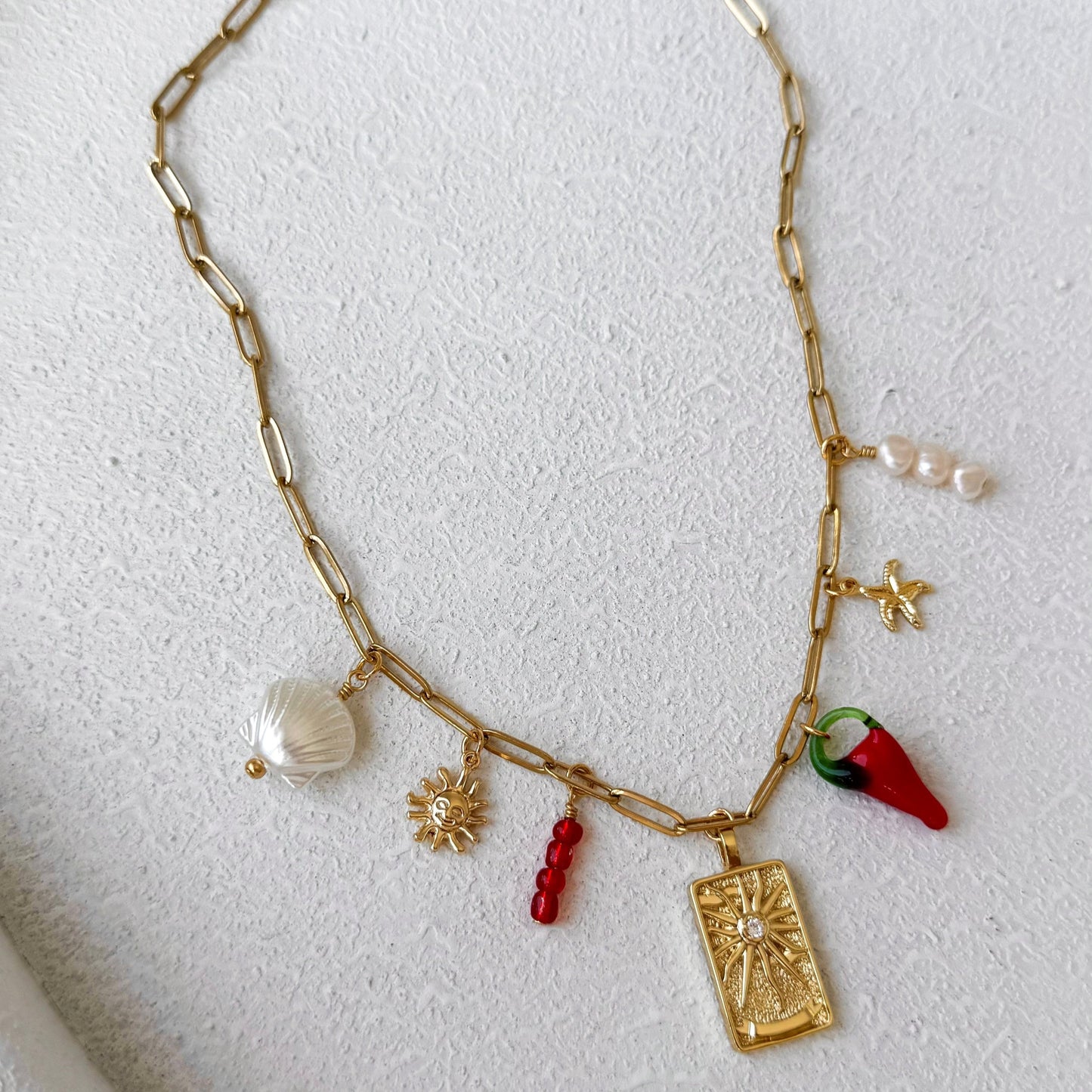 That's Hot Charm Necklace