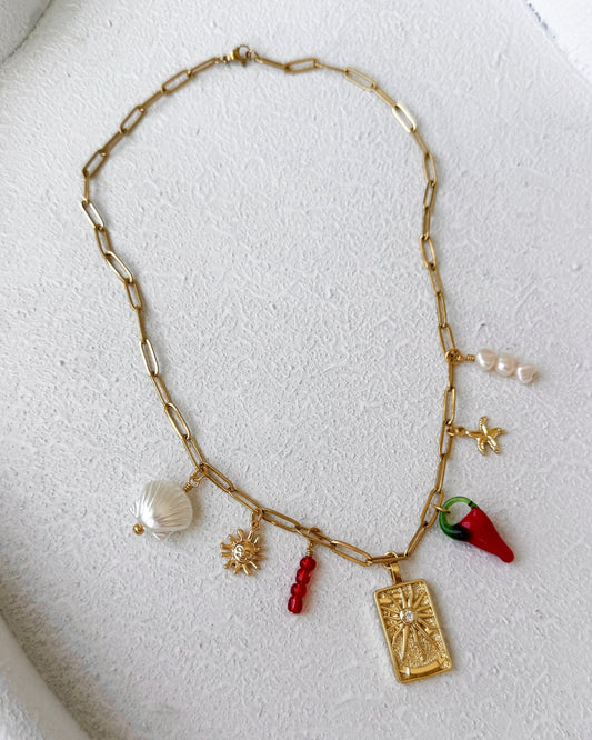 That's Hot Charm Necklace